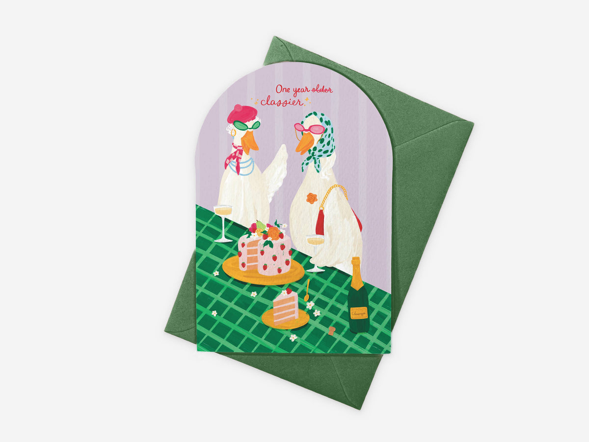 One Year Classier Birthday Card | Sassy and Fabulous