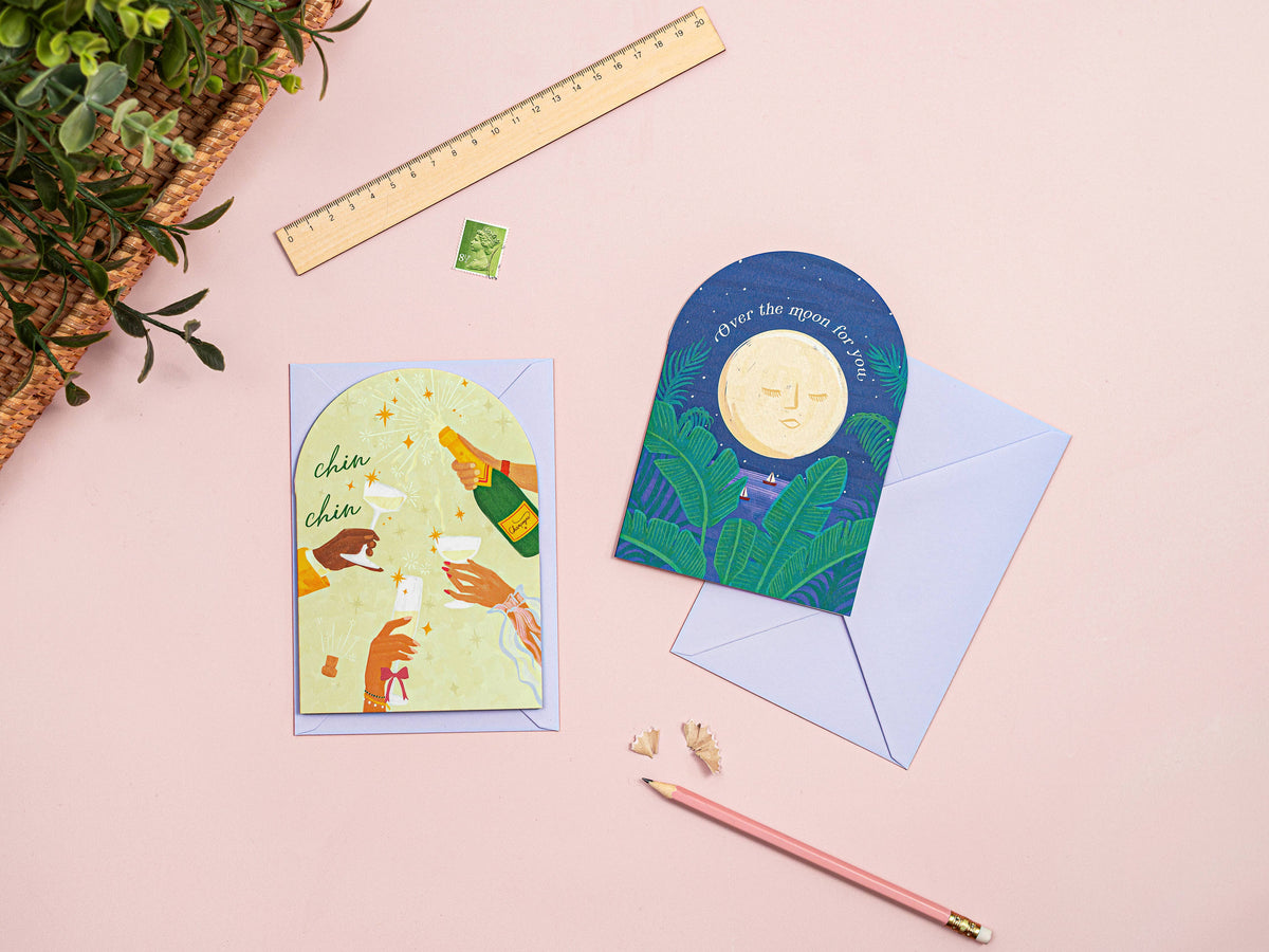 Congratulations Card | Over the Moon For You Card