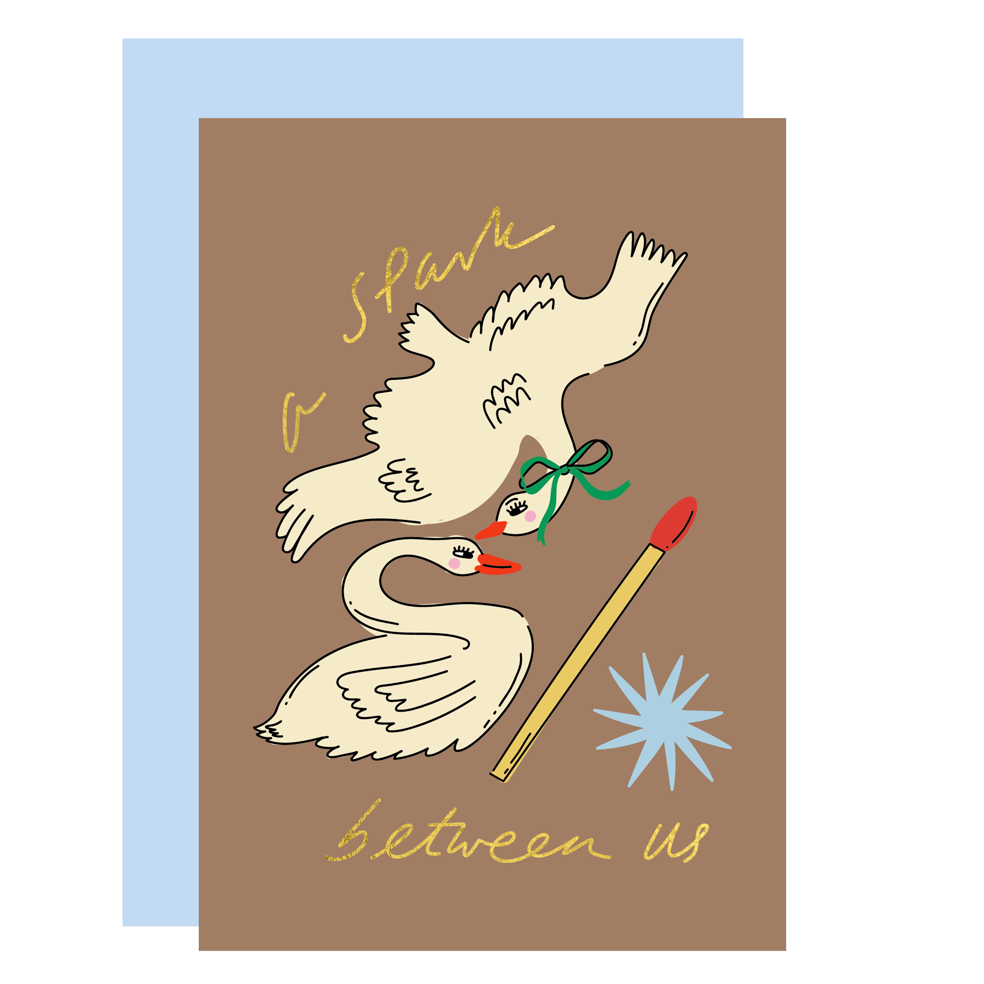 Spark between us, Valentine's day love and anniversary card