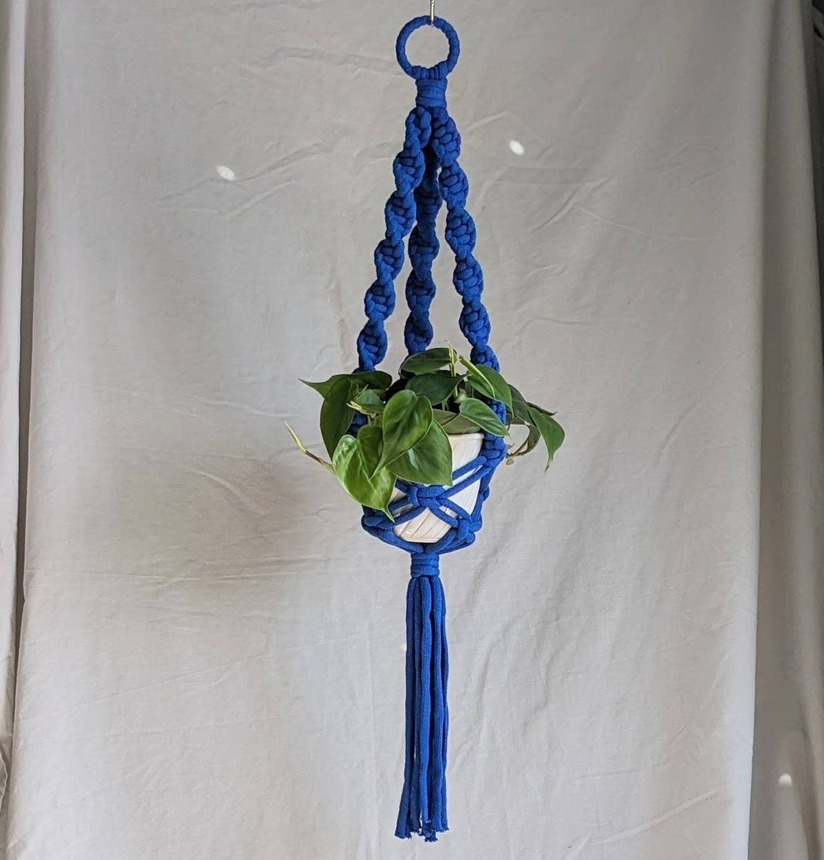 Marshmallow Macrame Plant Hanger | Made From Recycled Cotton