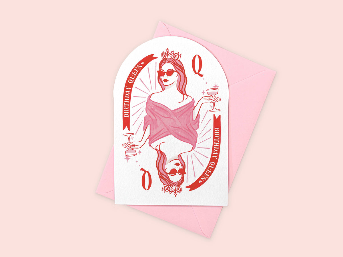 Birthday Queen Card | Sassy Feminine Girly Card