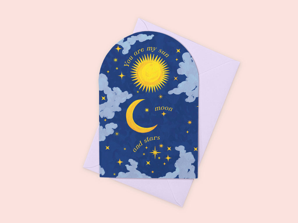 Sun Moon & Stars Card | Love Card | Anniversary | Valentines