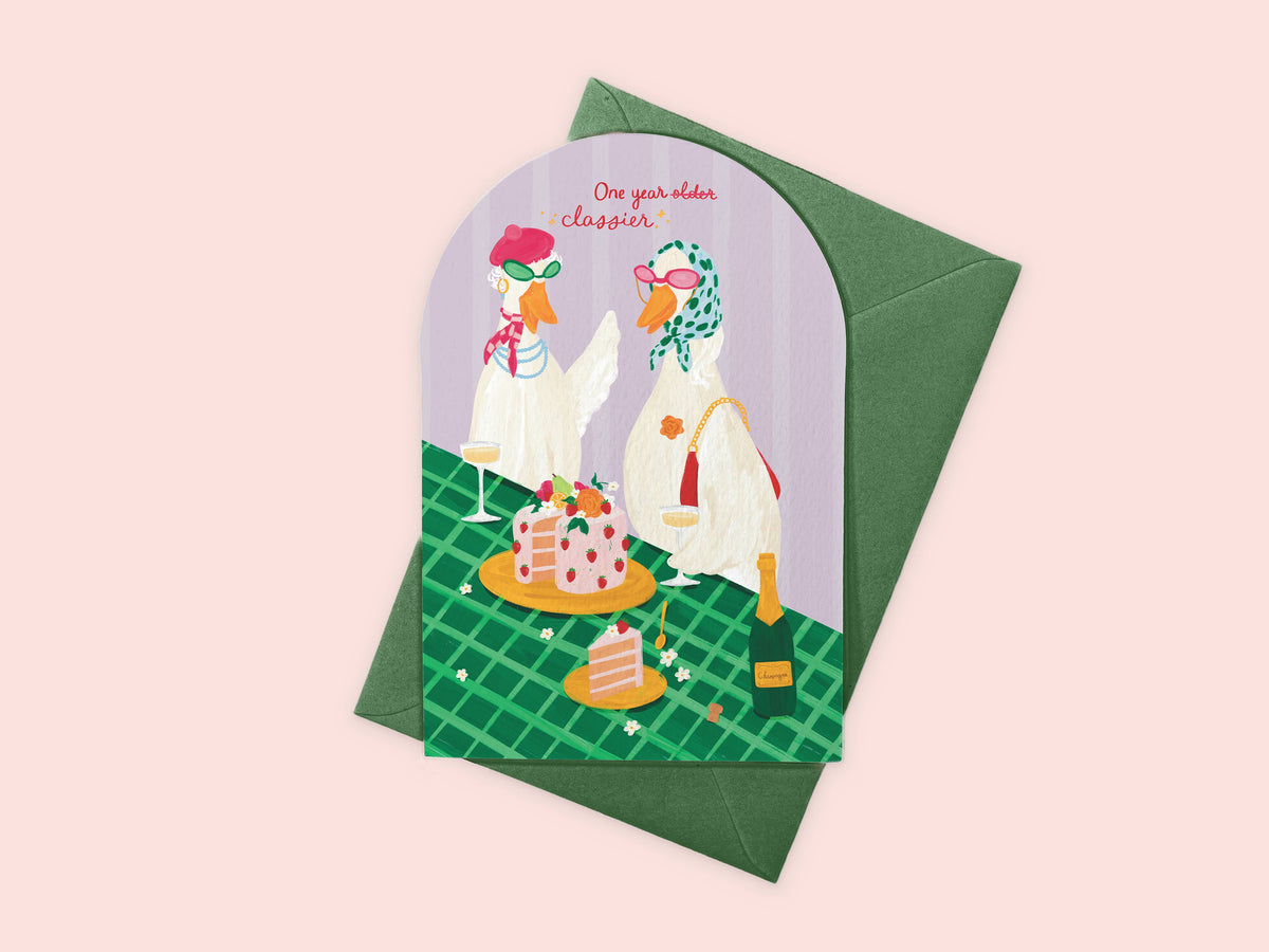 One Year Classier Birthday Card | Sassy and Fabulous