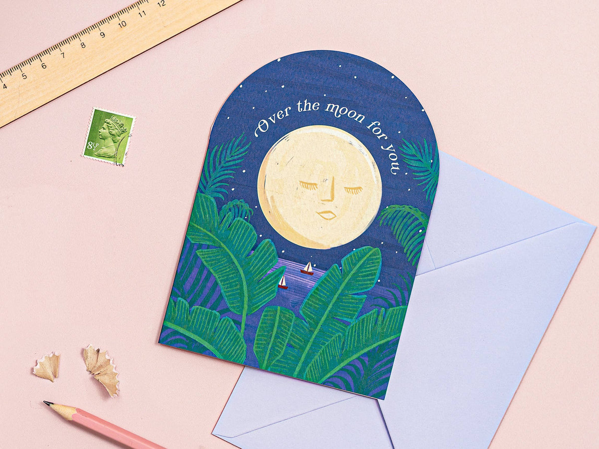 Congratulations Card | Over the Moon For You Card