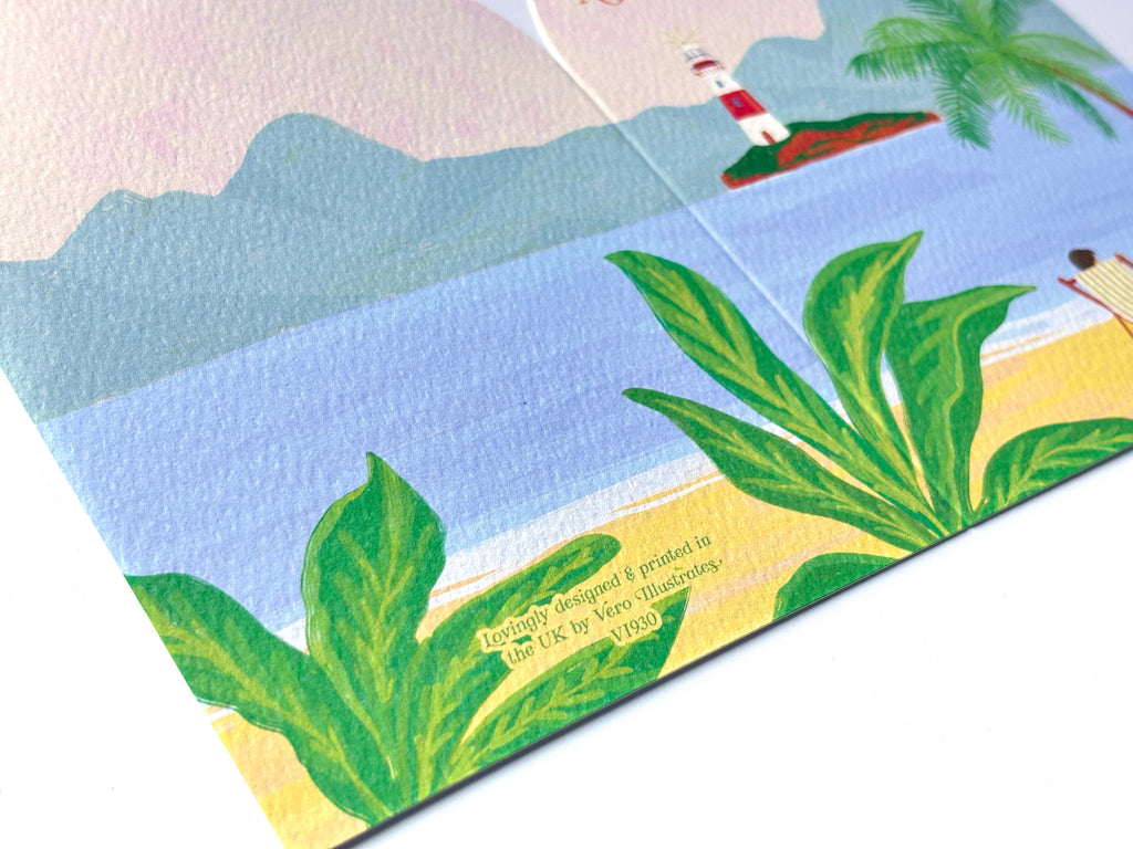 Anniversary Card | Tropical I Love You Card | Cute Heartfelt