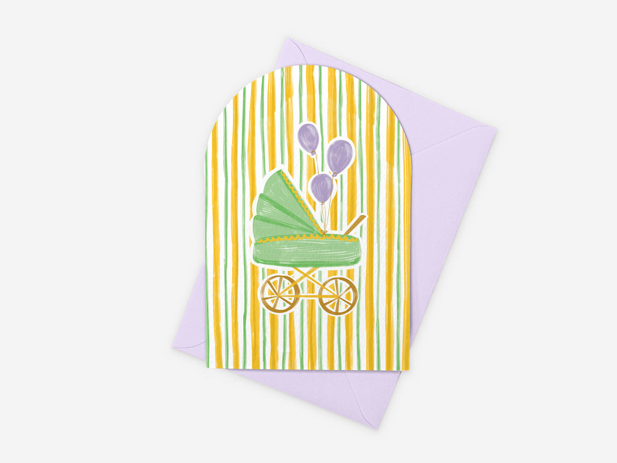 New Baby Card | Stroller Pram Card | Gender Neutral Card