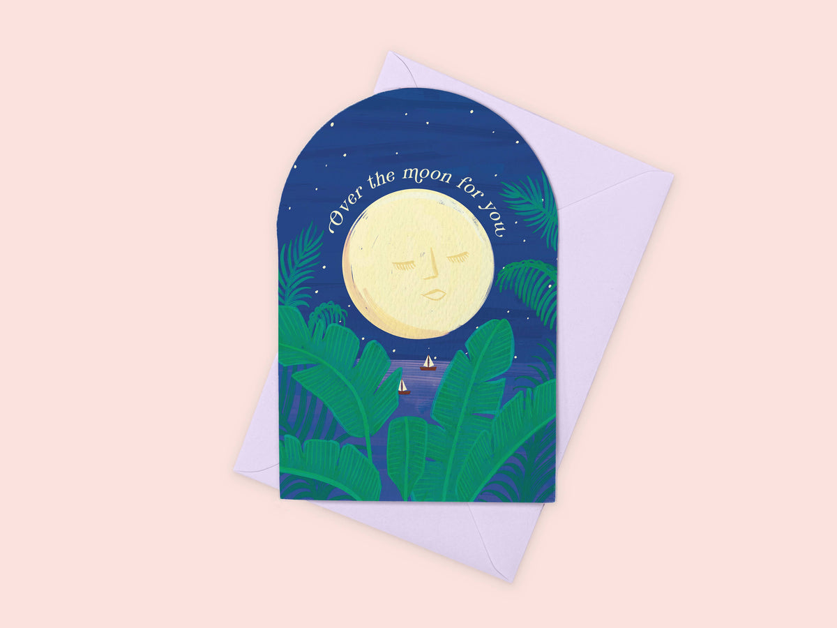 Congratulations Card | Over the Moon For You Card