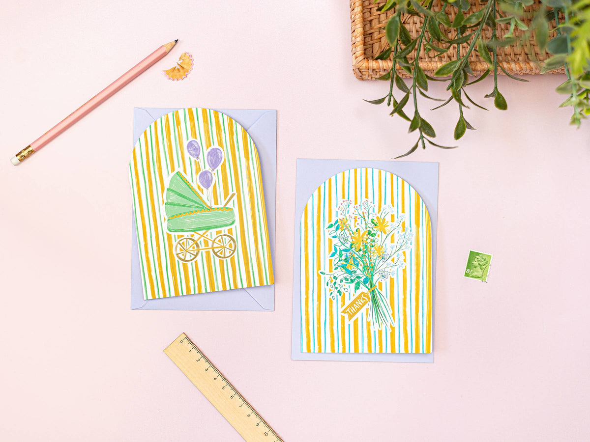 New Baby Card | Stroller Pram Card | Gender Neutral Card
