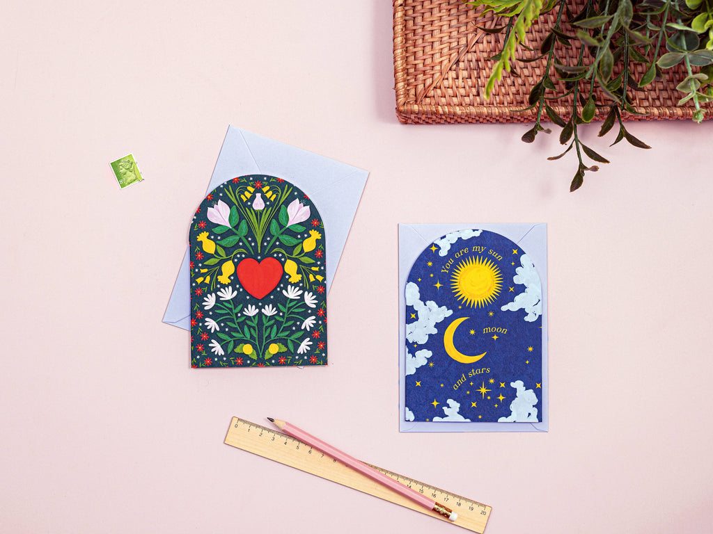 Sun Moon & Stars Card | Love Card | Anniversary | Valentines