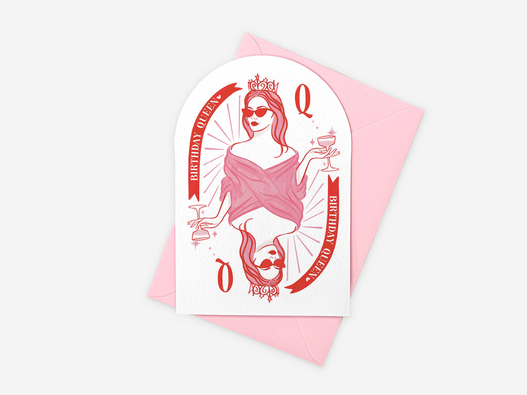 Birthday Queen Card | Sassy Feminine Girly Card