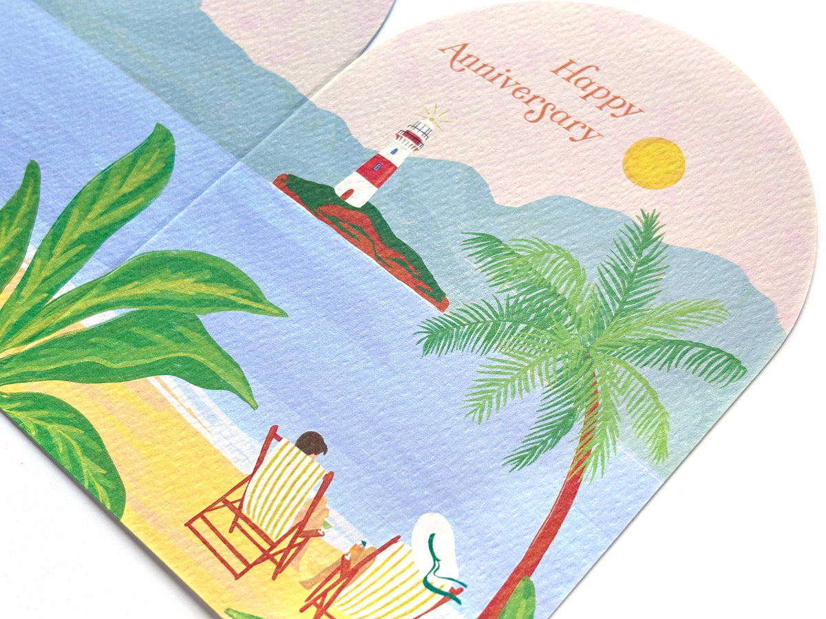Anniversary Card | Tropical I Love You Card | Cute Heartfelt