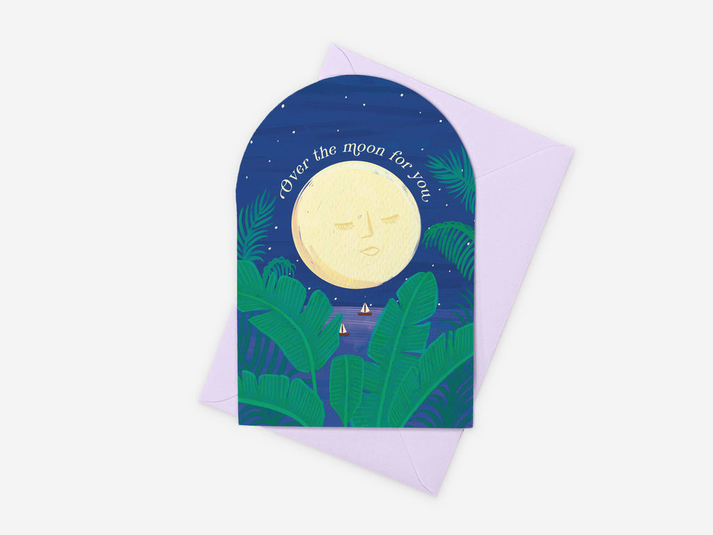 Congratulations Card | Over the Moon For You Card