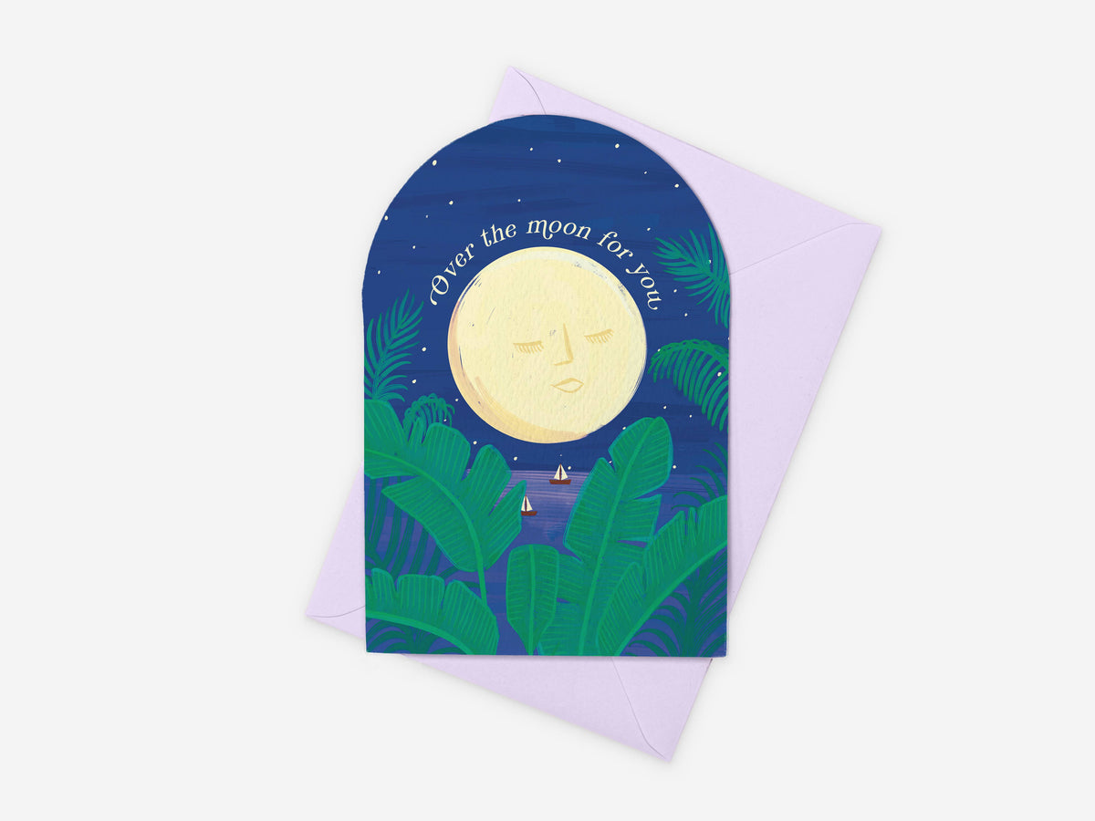 Congratulations Card | Over the Moon For You Card