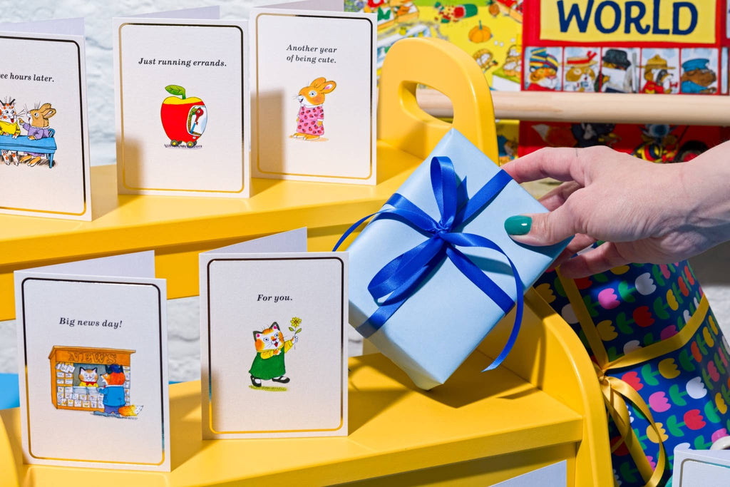 Three Hours Later - Gold Foil - Mini Card by Richard Scarry