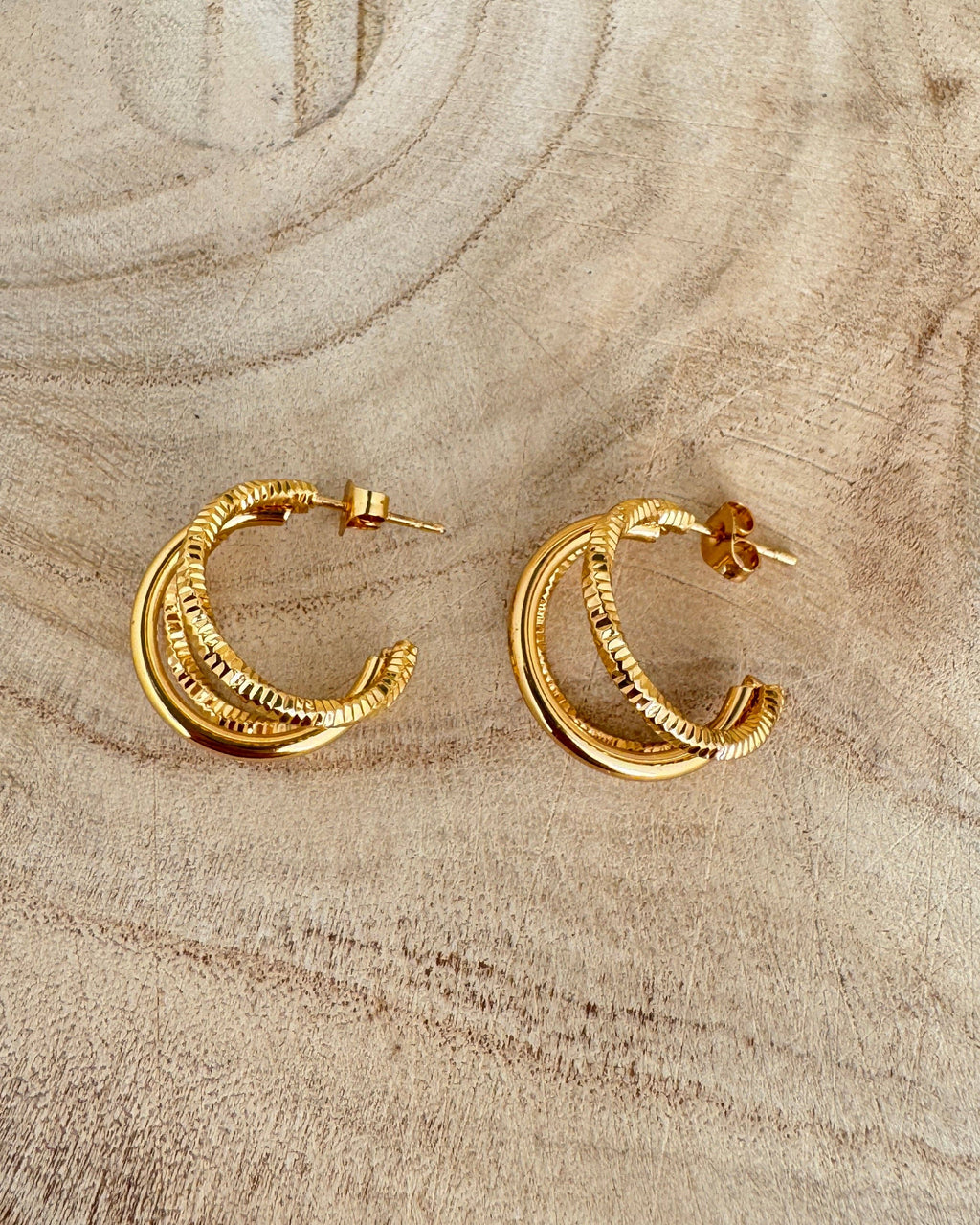 The Serenity Gold Plated Waterproof Earrings