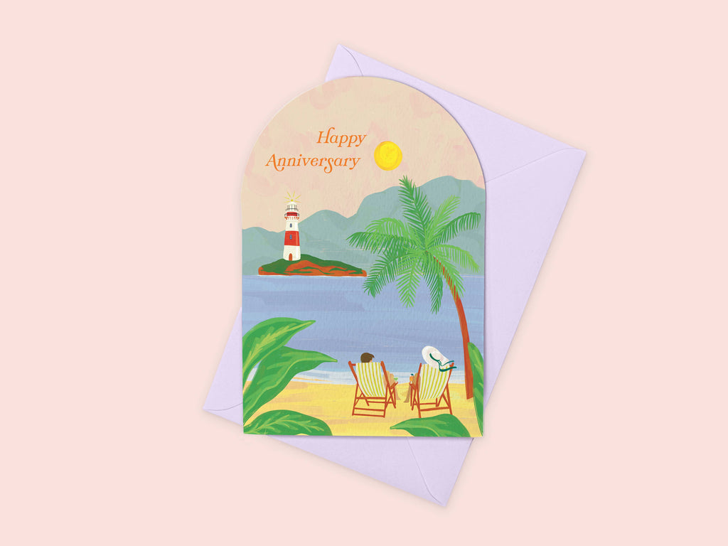 Anniversary Card | Tropical I Love You Card | Cute Heartfelt