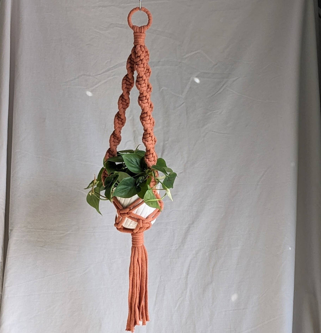 Marshmallow Macrame Plant Hanger | Made From Recycled Cotton