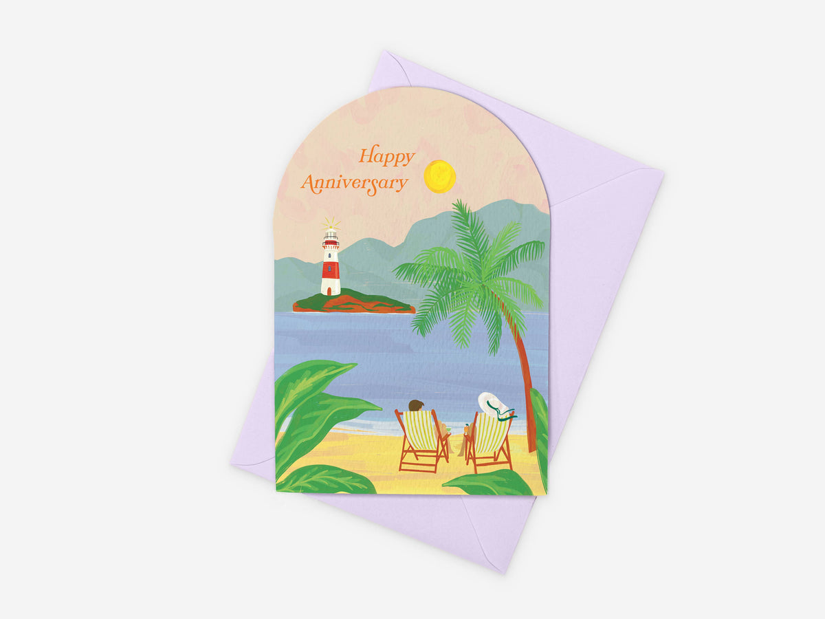 Anniversary Card | Tropical I Love You Card | Cute Heartfelt