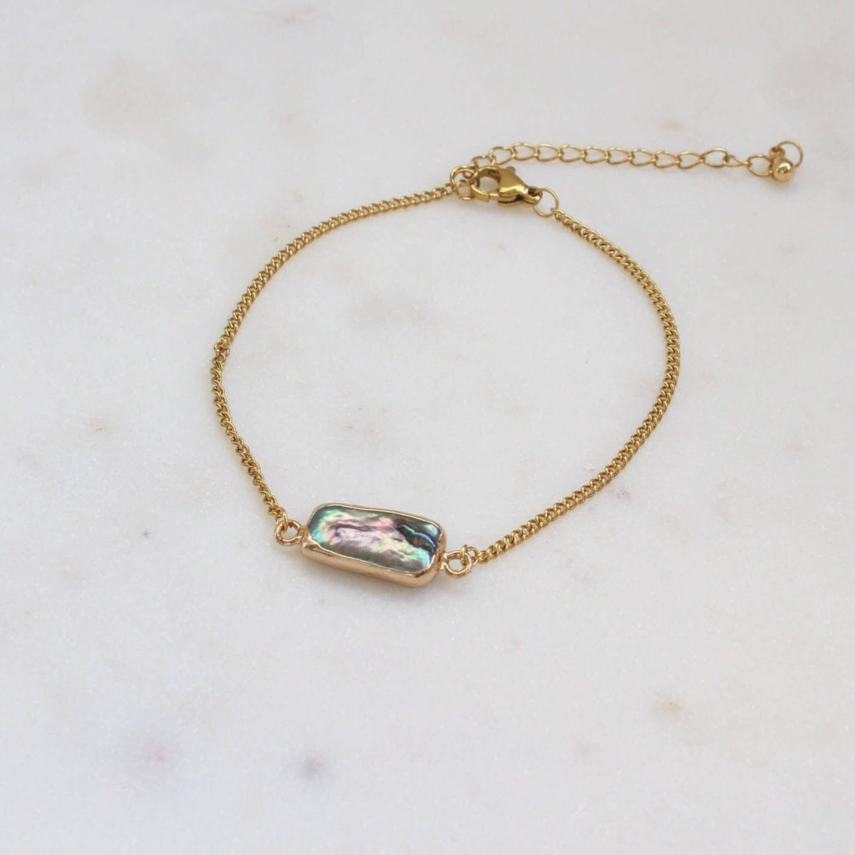 Baroque Pearl Bracelet, Gold Dipped Pearl (1B0114)