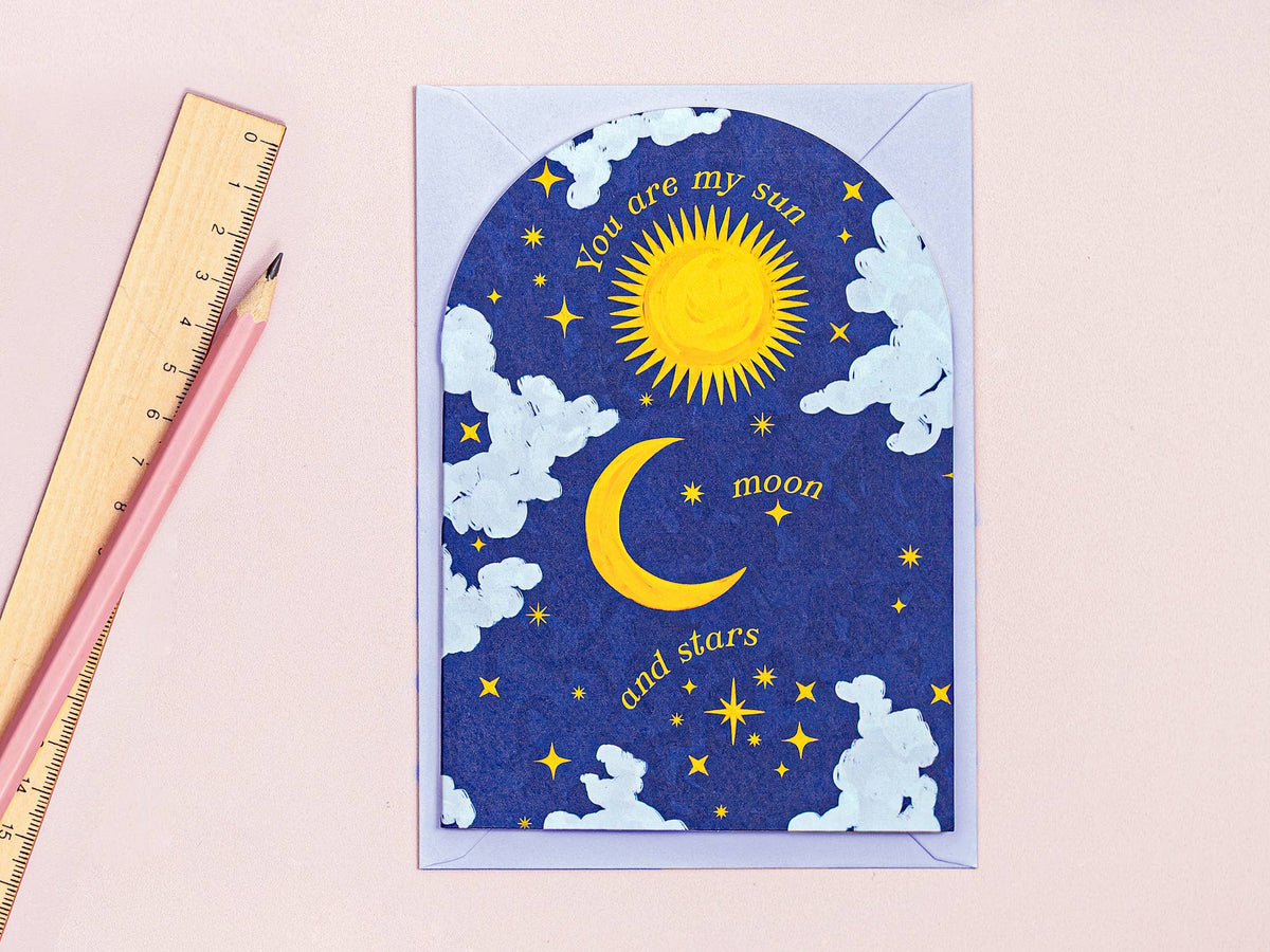 Sun Moon & Stars Card | Love Card | Anniversary | Valentines