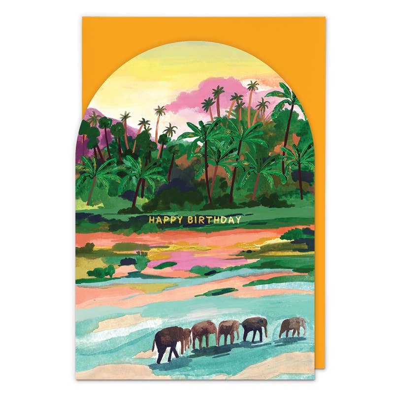 Elephants Greetings Card