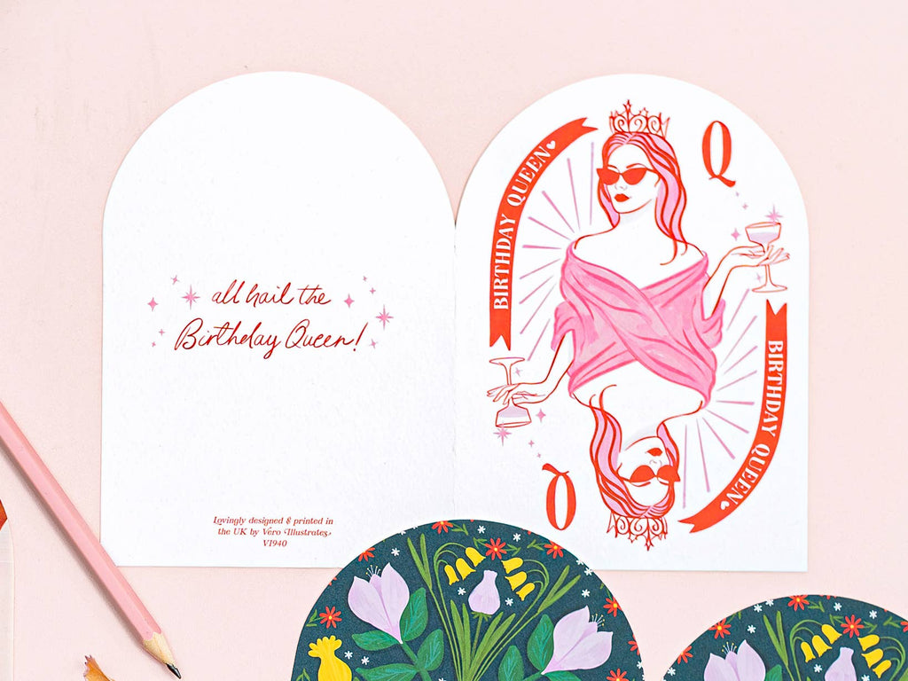 Birthday Queen Card | Sassy Feminine Girly Card