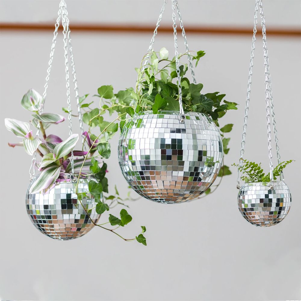 Disco Ball Hanging Planter (6-inch)