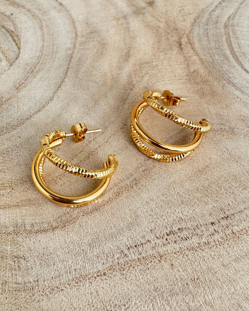 The Serenity Gold Plated Waterproof Earrings