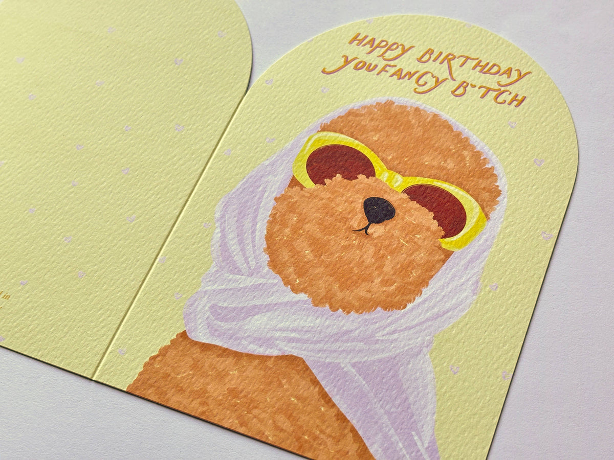Fancy Bitch Happy Birthday Card | Sassy Feminine Punny